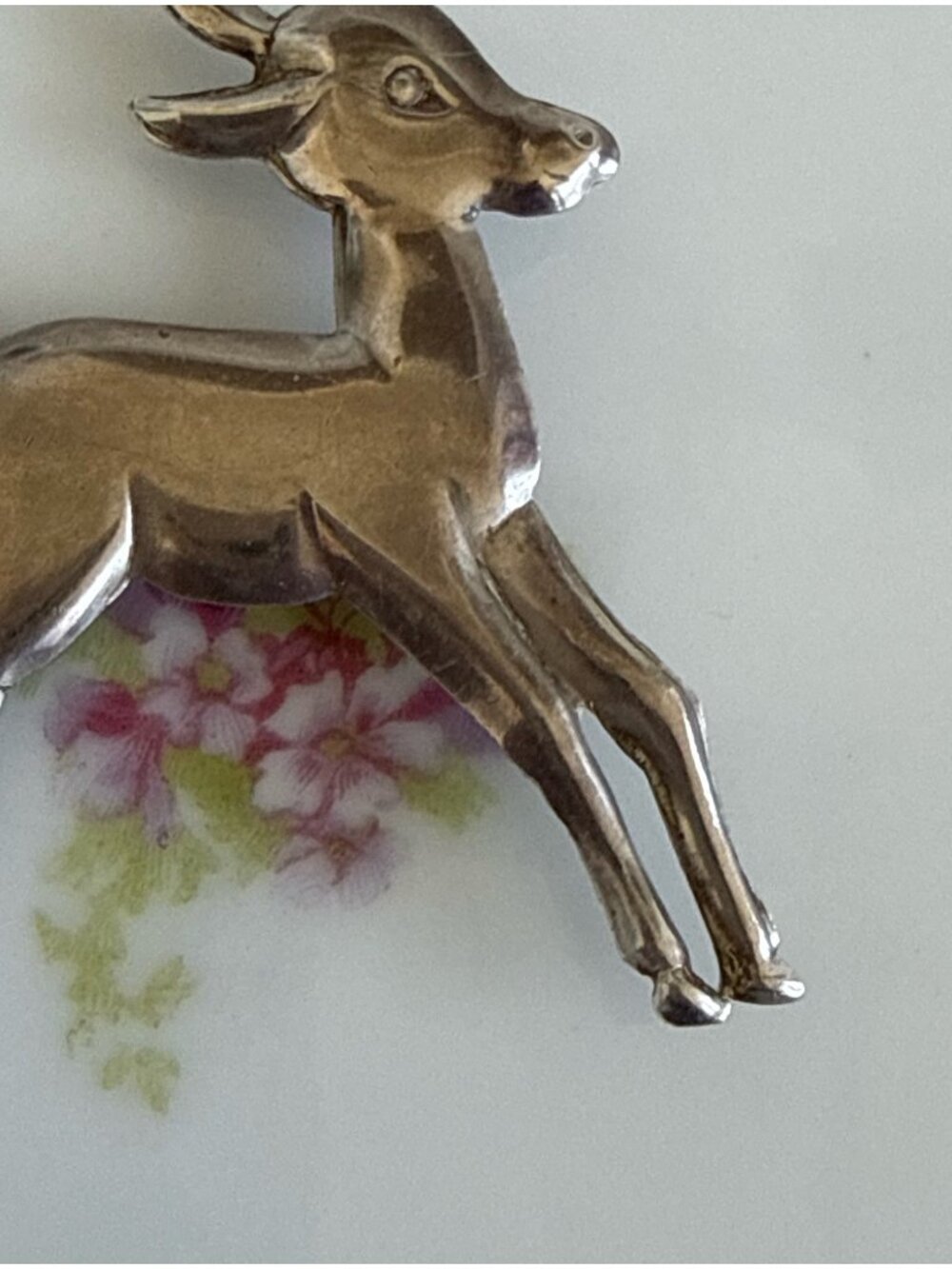 Vintage 1940's Sterling Silver Fawn Deer Brooch Pin - Picture 5 of 7